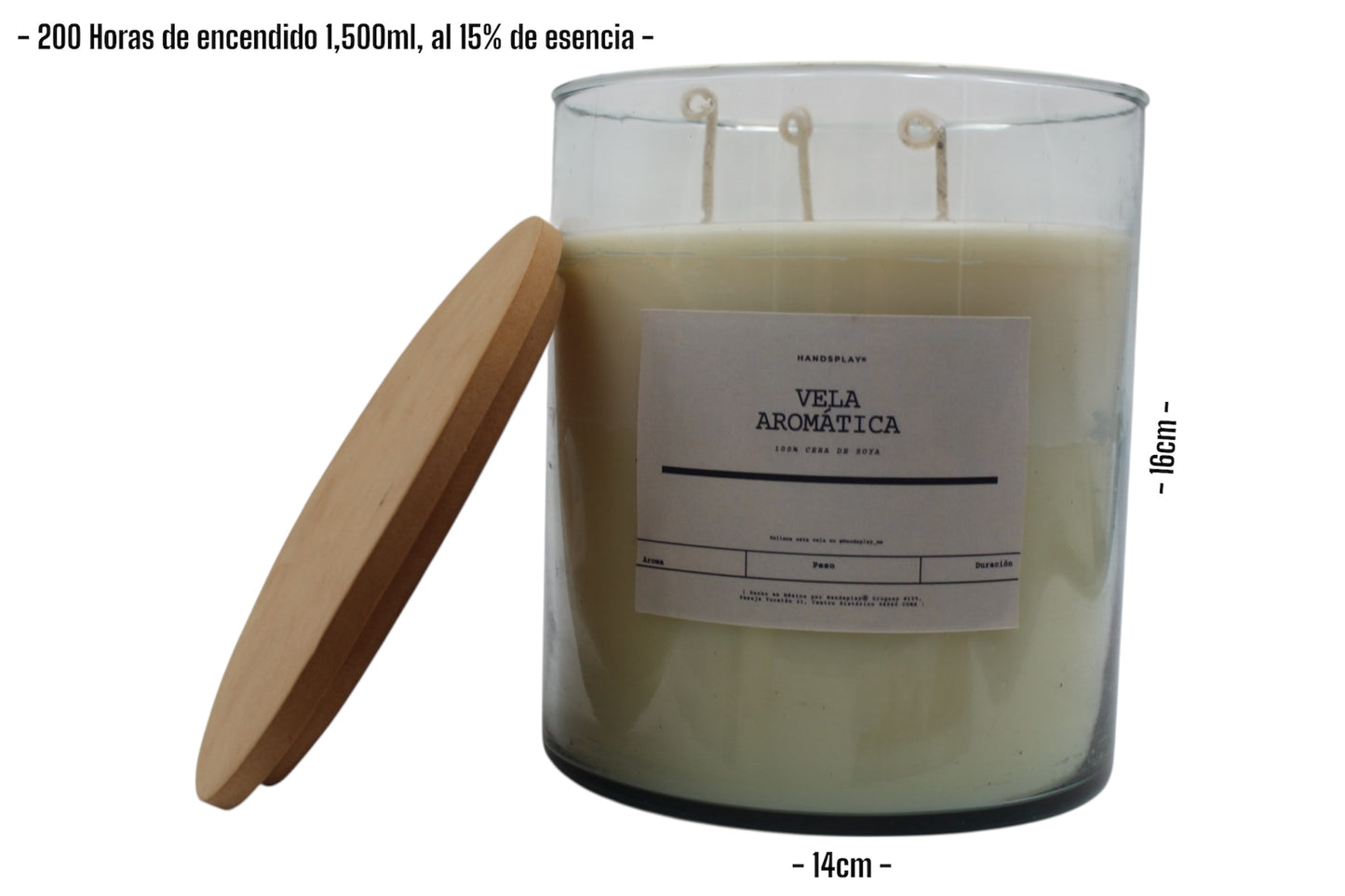 Vela aromática de cera de soya 5.5x6¨