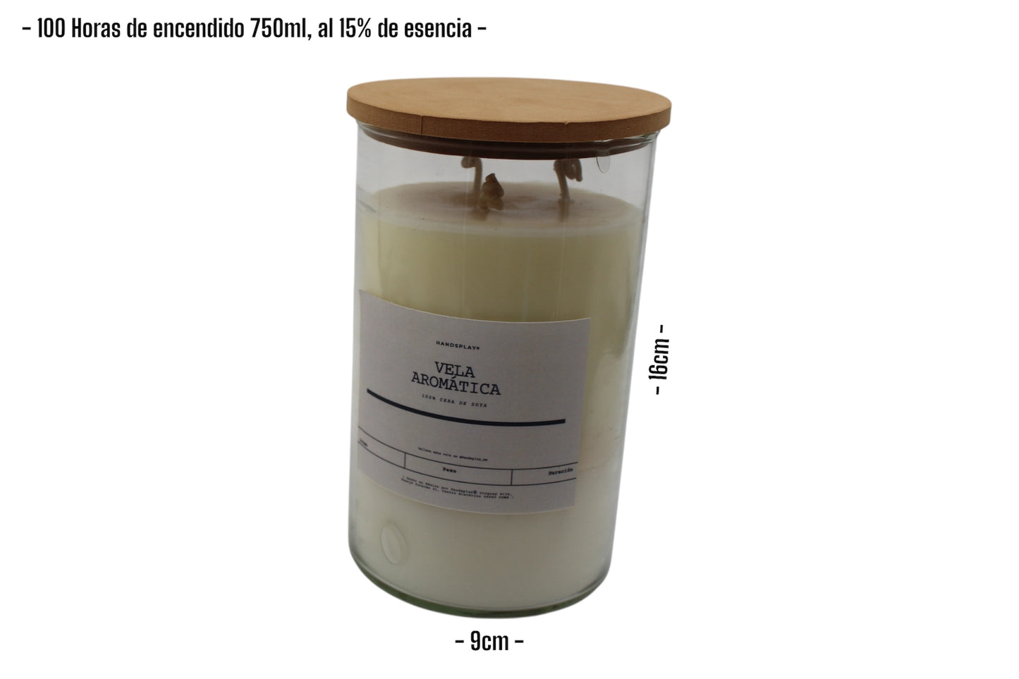 Vela aromática de cera de soya 3.5x6¨