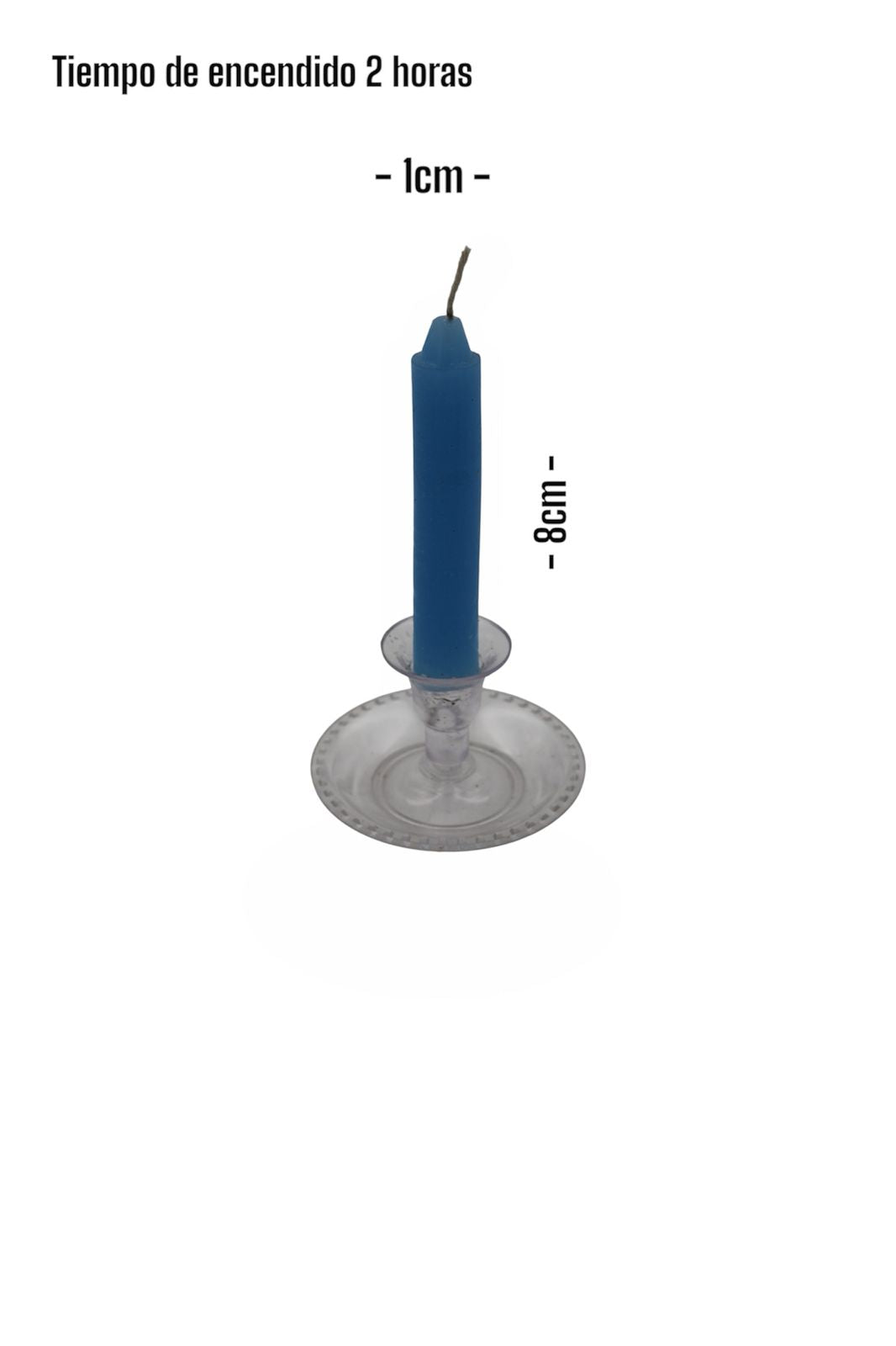 Vela cigarrera 8x1cm varios colores