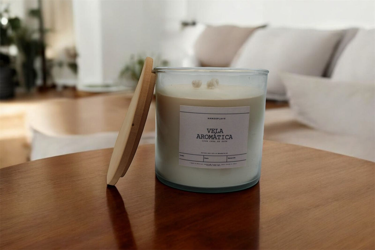 Vela aromática de cera de soya 3x3"