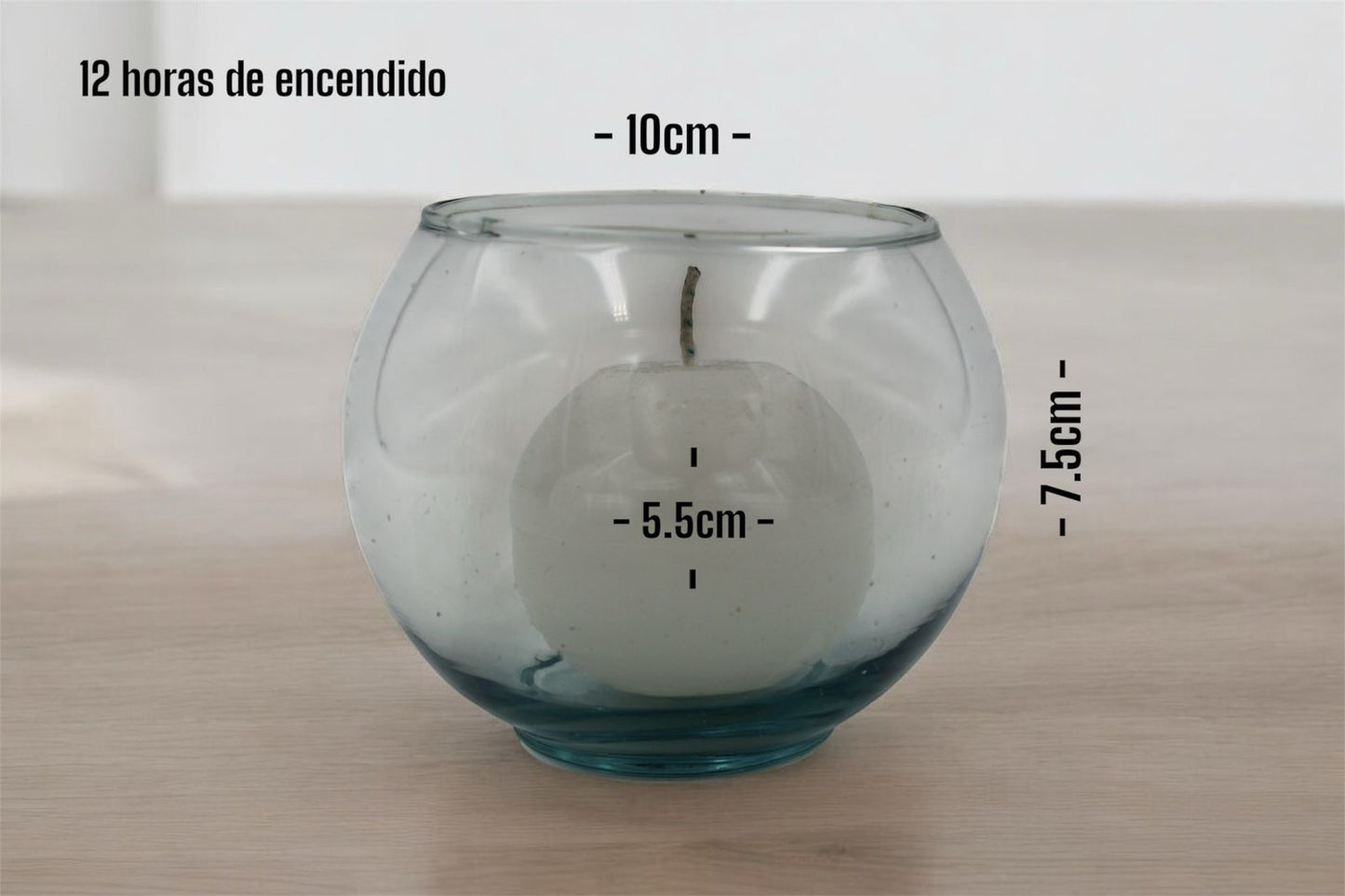 Velas en peceras de cristal