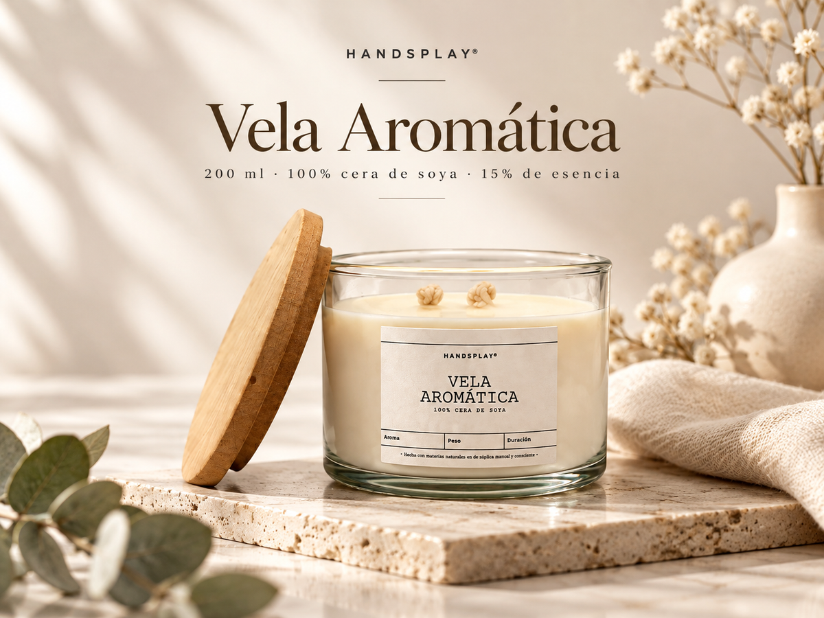 Vela aromática de cera de soya 2x3"