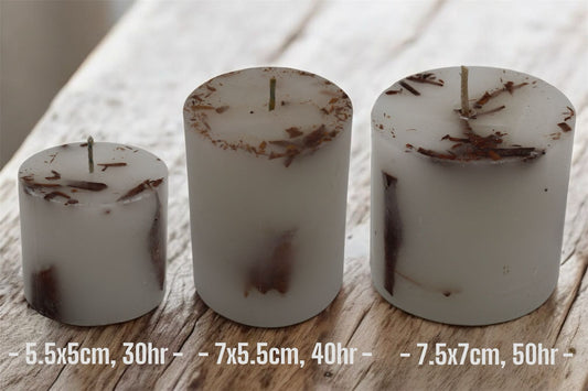 Velas cirio de canela