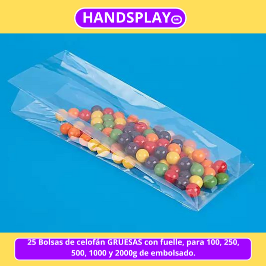 Bolsas de celofán con fuelle