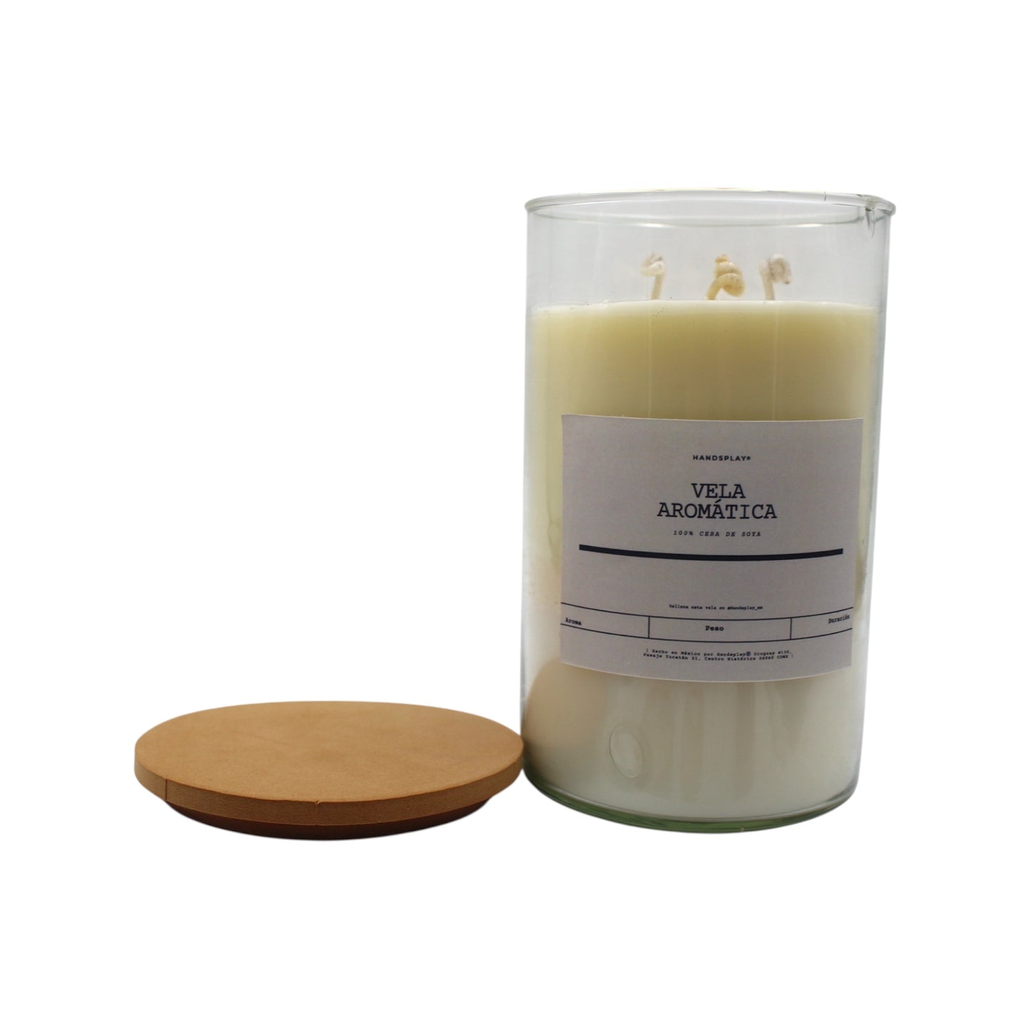 Vela aromática de cera de soya 4x6¨