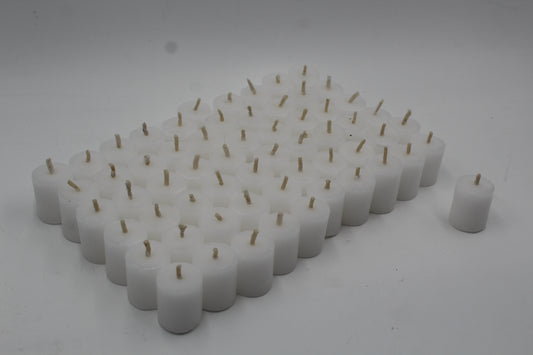 60 velas en forma de cirio 3x3 cm