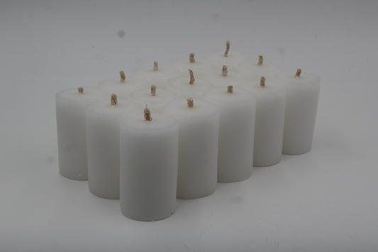 15 velas en forma de cirio 4x6 cm