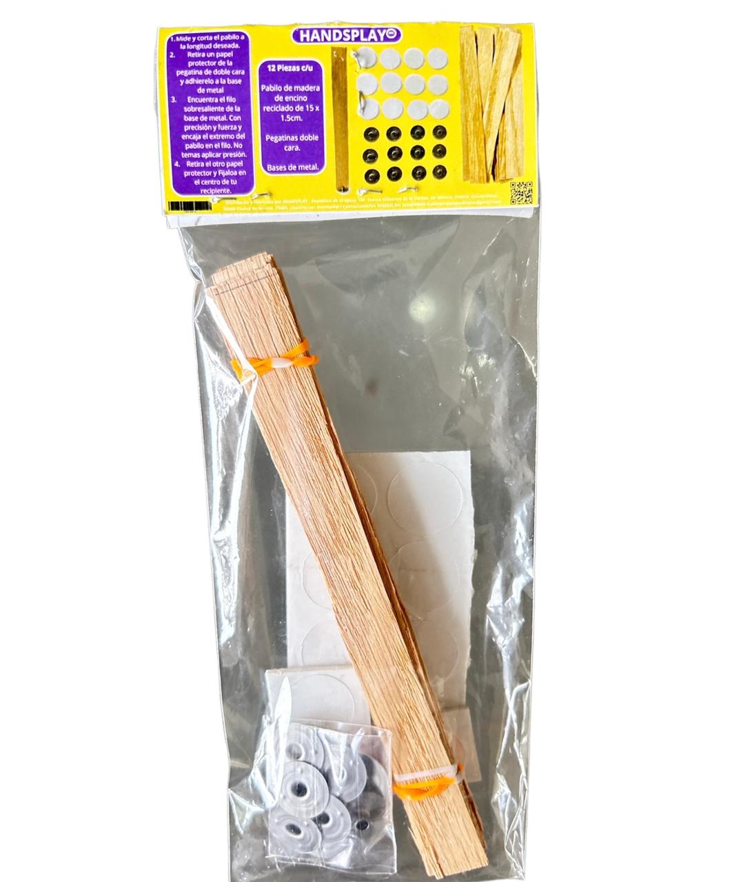 Pabilo de madera y base