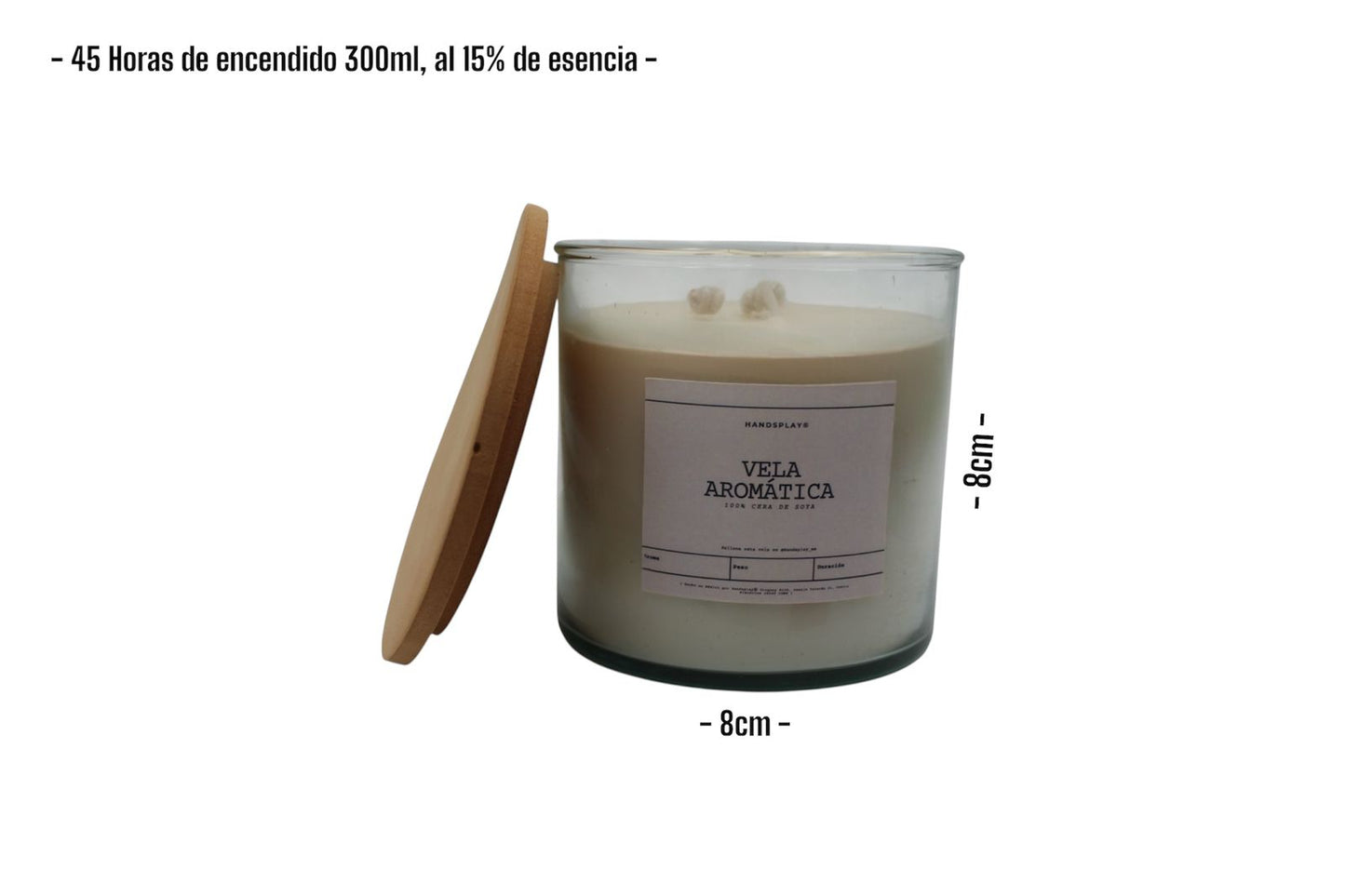 Vela aromática de cera de soya 3x3"
