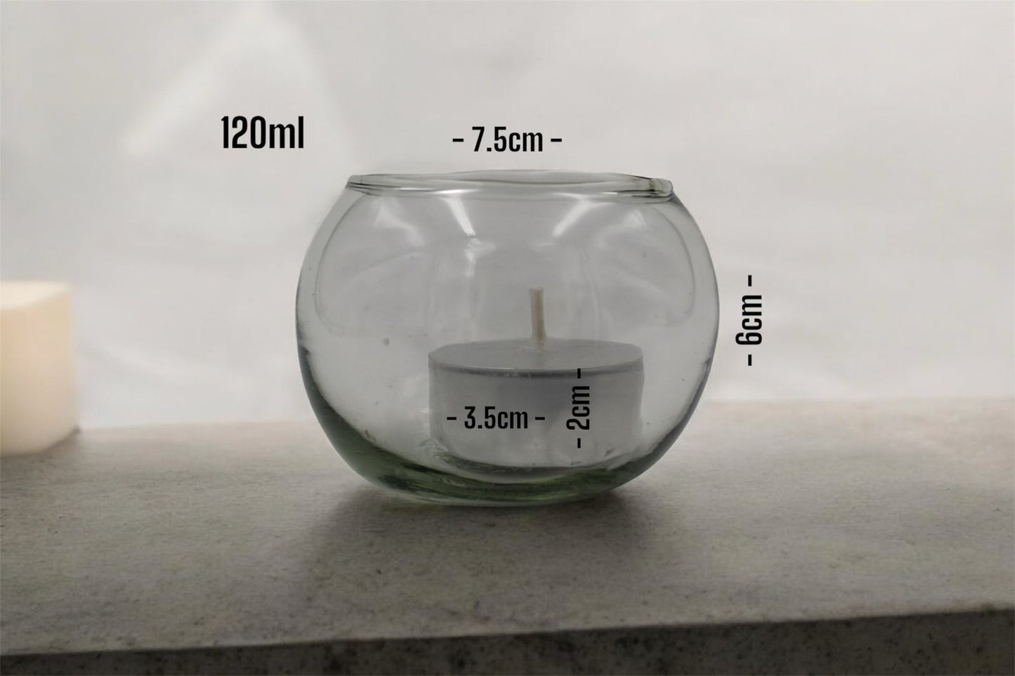 Velas en peceras de cristal