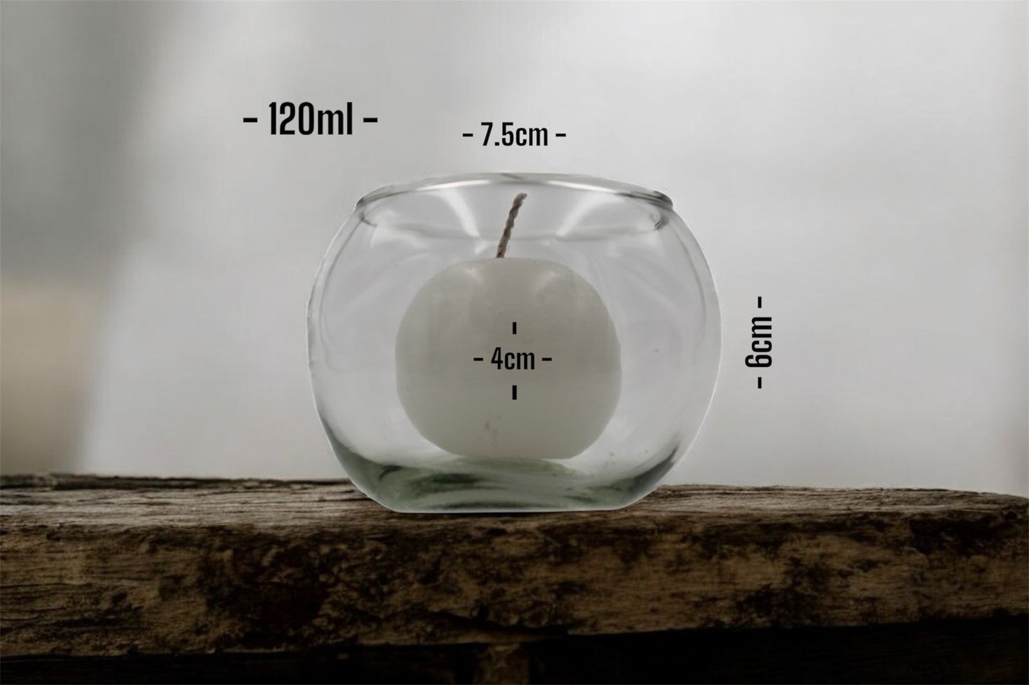 Velas en peceras de cristal