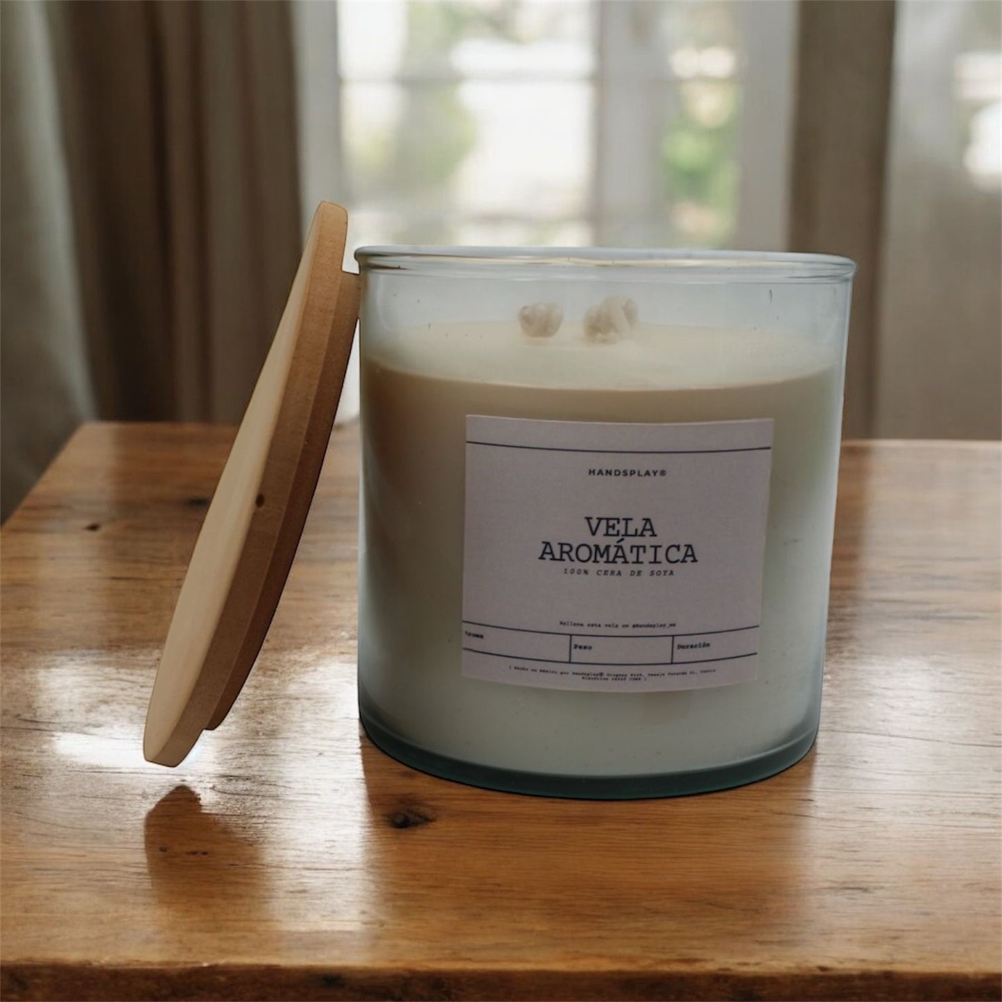 Vela aromática de cera de soya 4x4¨