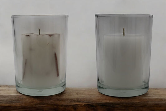 Vela en vaso de cristal