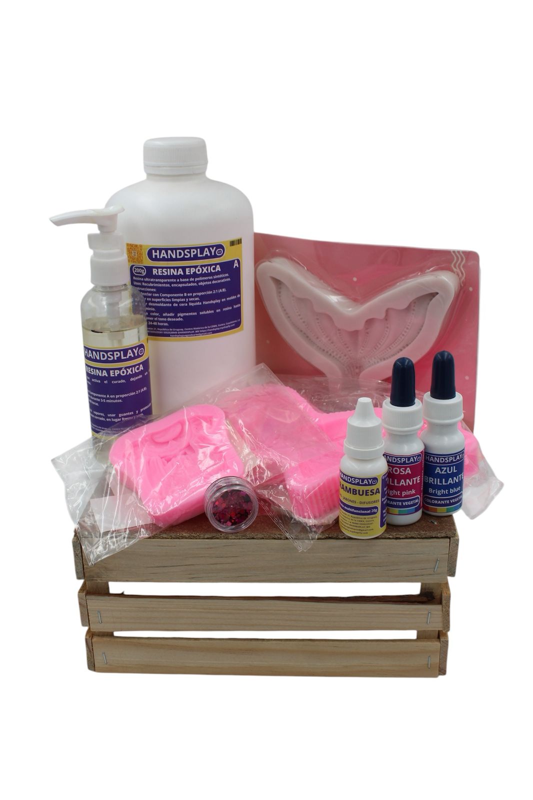 Kit de Arte con Resina Epóxica – 300ml | Pigmentos, Moldes de Silicón, Esencia y Brillos
