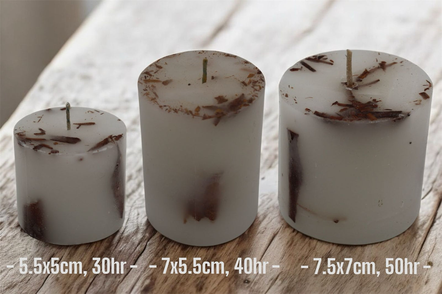 Velas cirio de canela