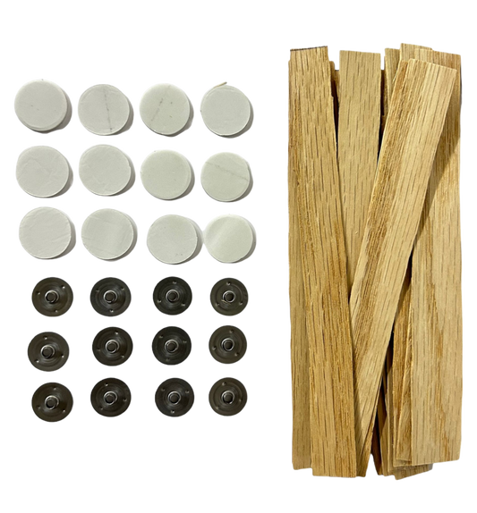 Pabilo de madera y base
